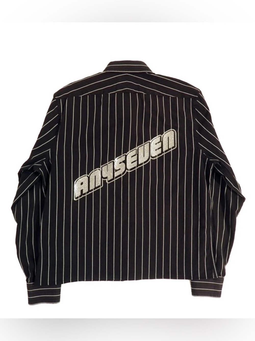 ANY7 LAMBO LOGO CHOPD LS DRESS SHIRT - Black